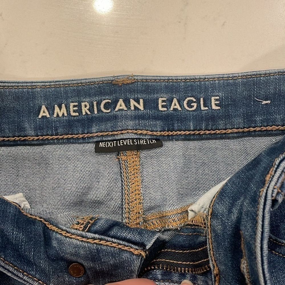 American Eagle Curvy High Rise Jeggings Denim Jeans Size 6 - Picture 7 of 11